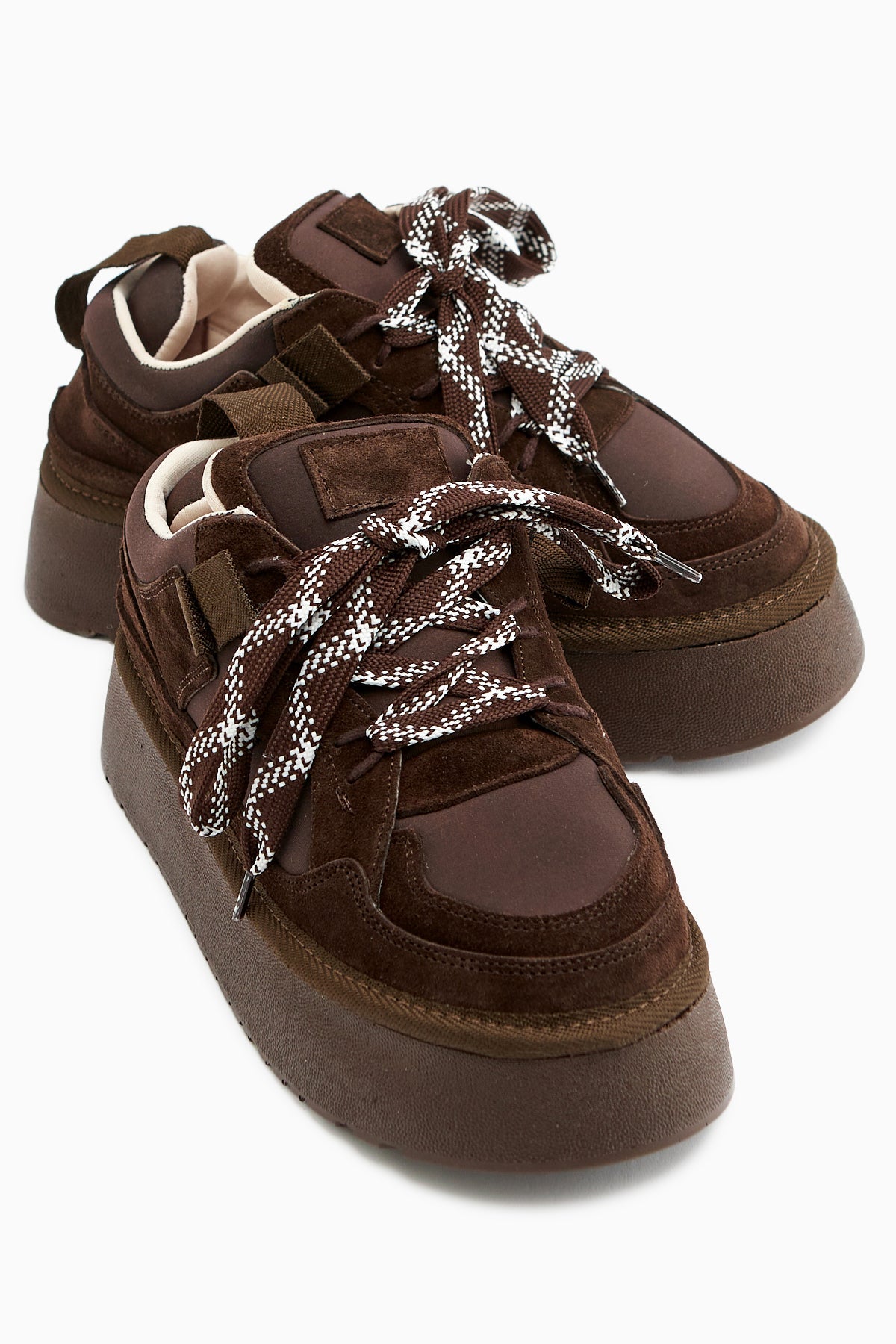 Rita – Braun Velours Sneaker mit Plateau (Damen)