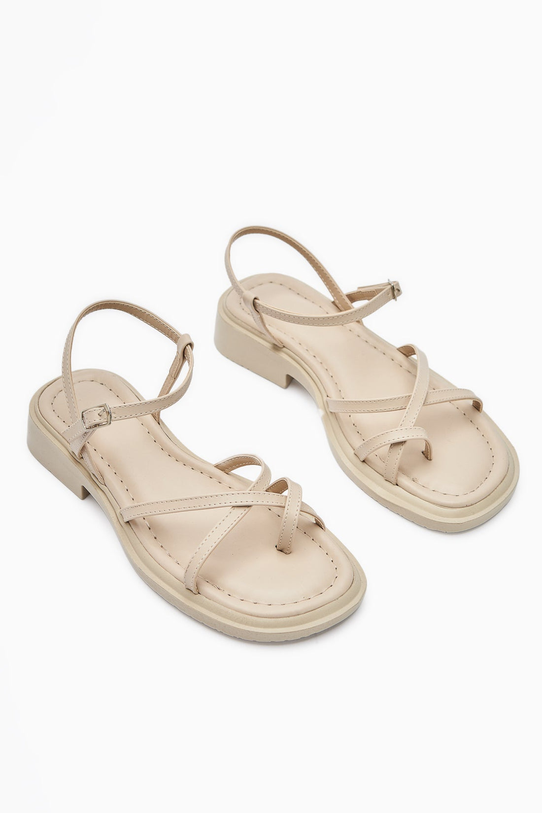 Hania Schwarze Kreuzriemen-Damen-Zehentrenner