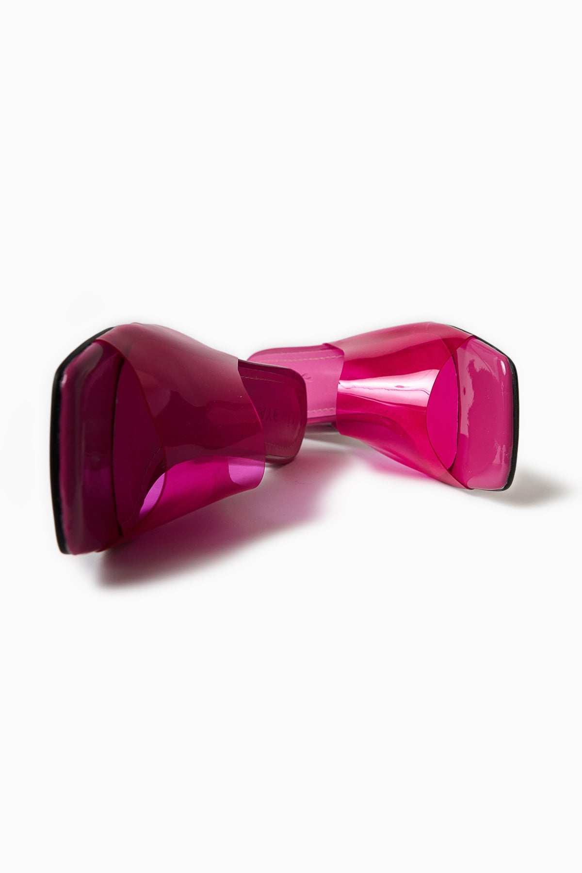 Persa Fuchsia Transparenter Riemen Transparenter Absatz Damen Hausschuhe