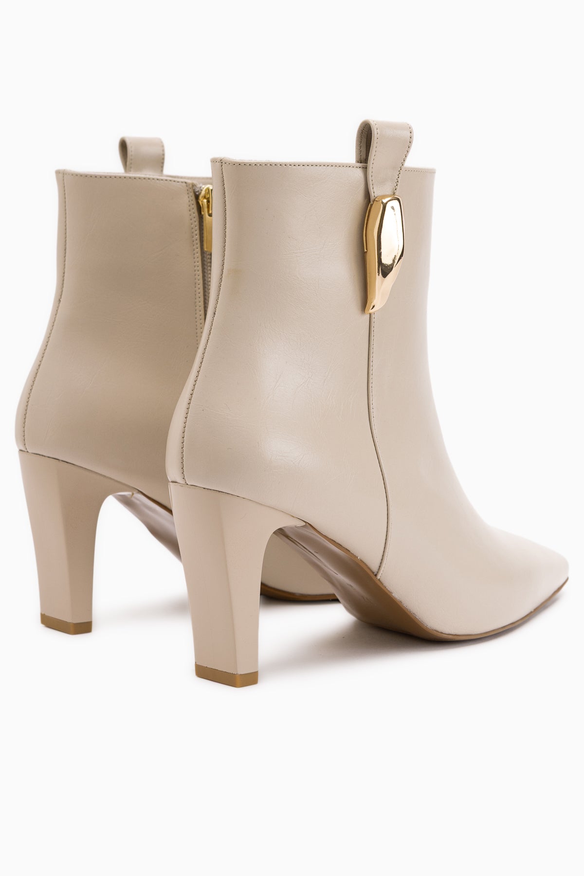 Gina Beige Heeled Women’s Boots