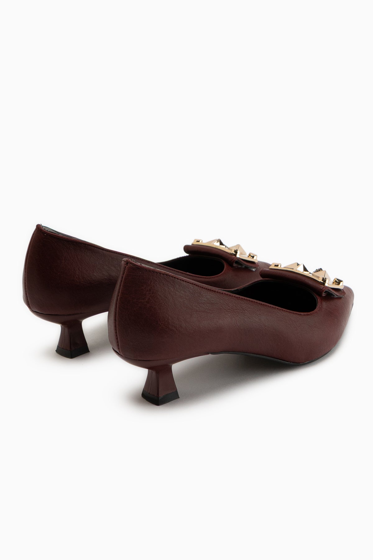 Juliet Bordeaux Schnalle Kurzabsatz Damen Schuhe