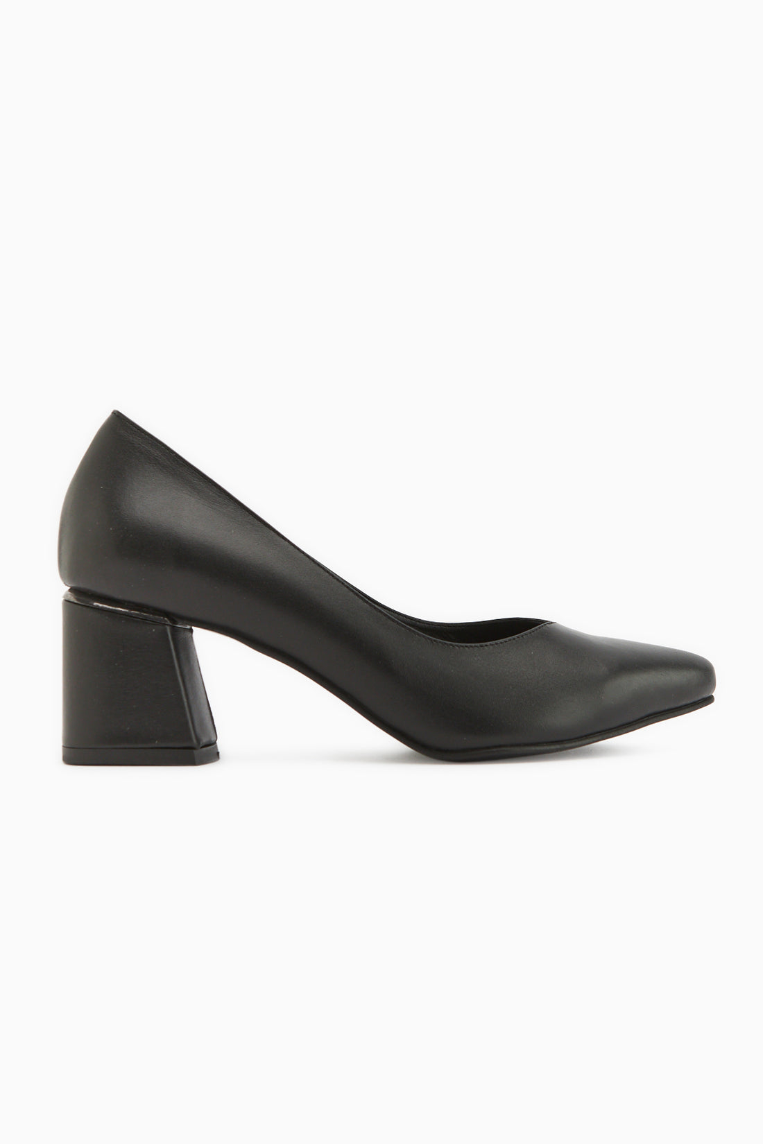 Ferida Echtes Leder Schwarze Dicke Absatz Damen Schuhe