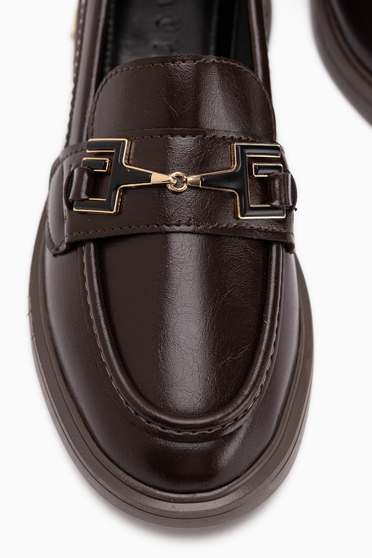 Clarie Braun Schnalle Damen Loafer Alltagsschuhe