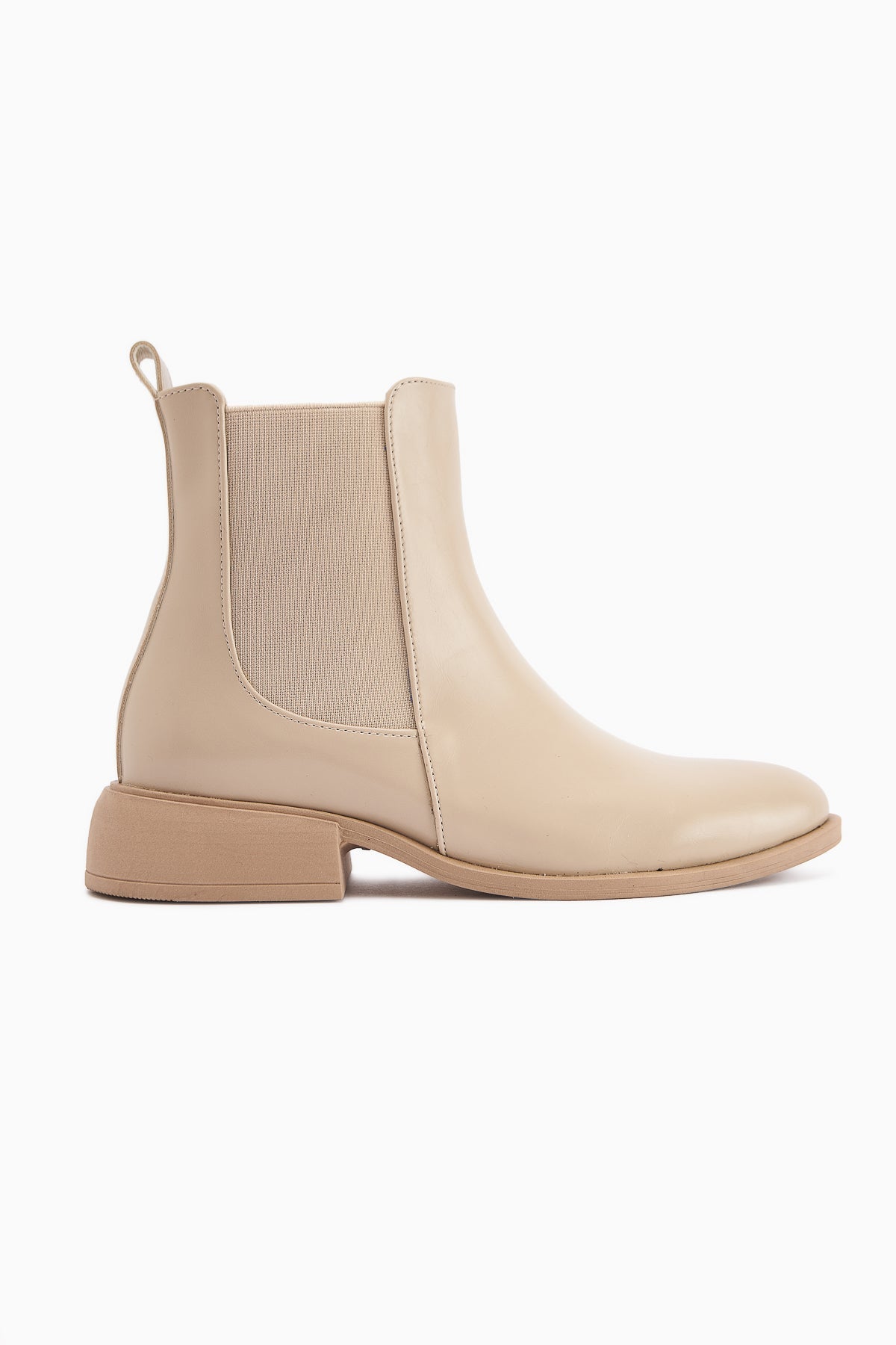 Juta Beige Elastic Pull-On Women's Boots