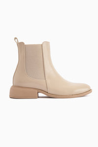 Juta Beige Elastic Pull-On Women's Boots