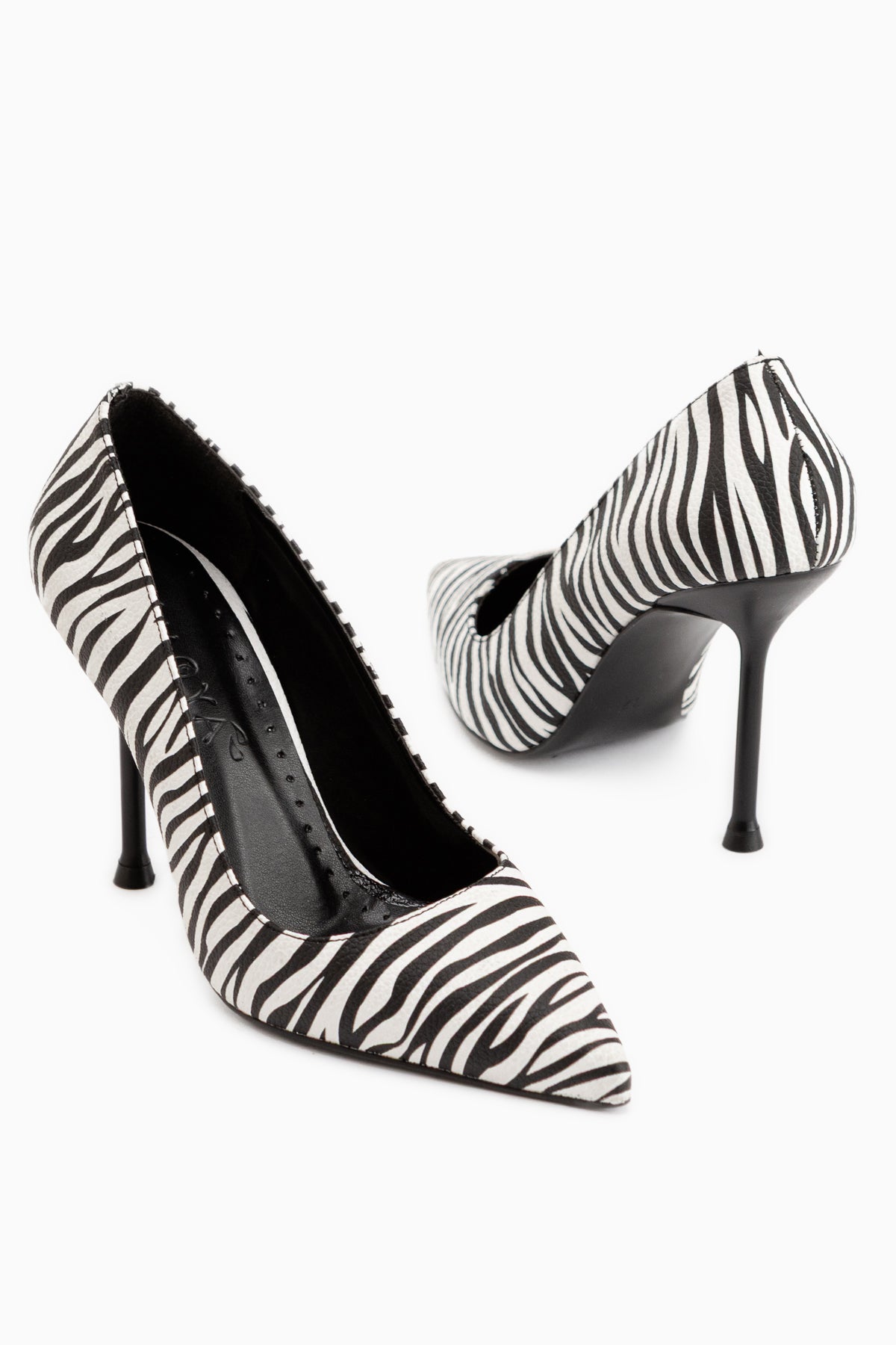 Arya Zebra Desenli Stiletto Kadın Topuklu Ayakkabı