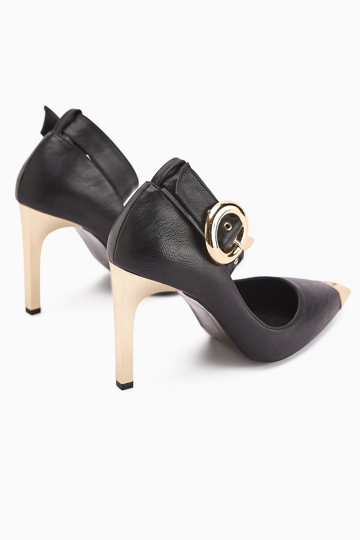 Jennica Black Ankle Strap Women's High Heel Shoe