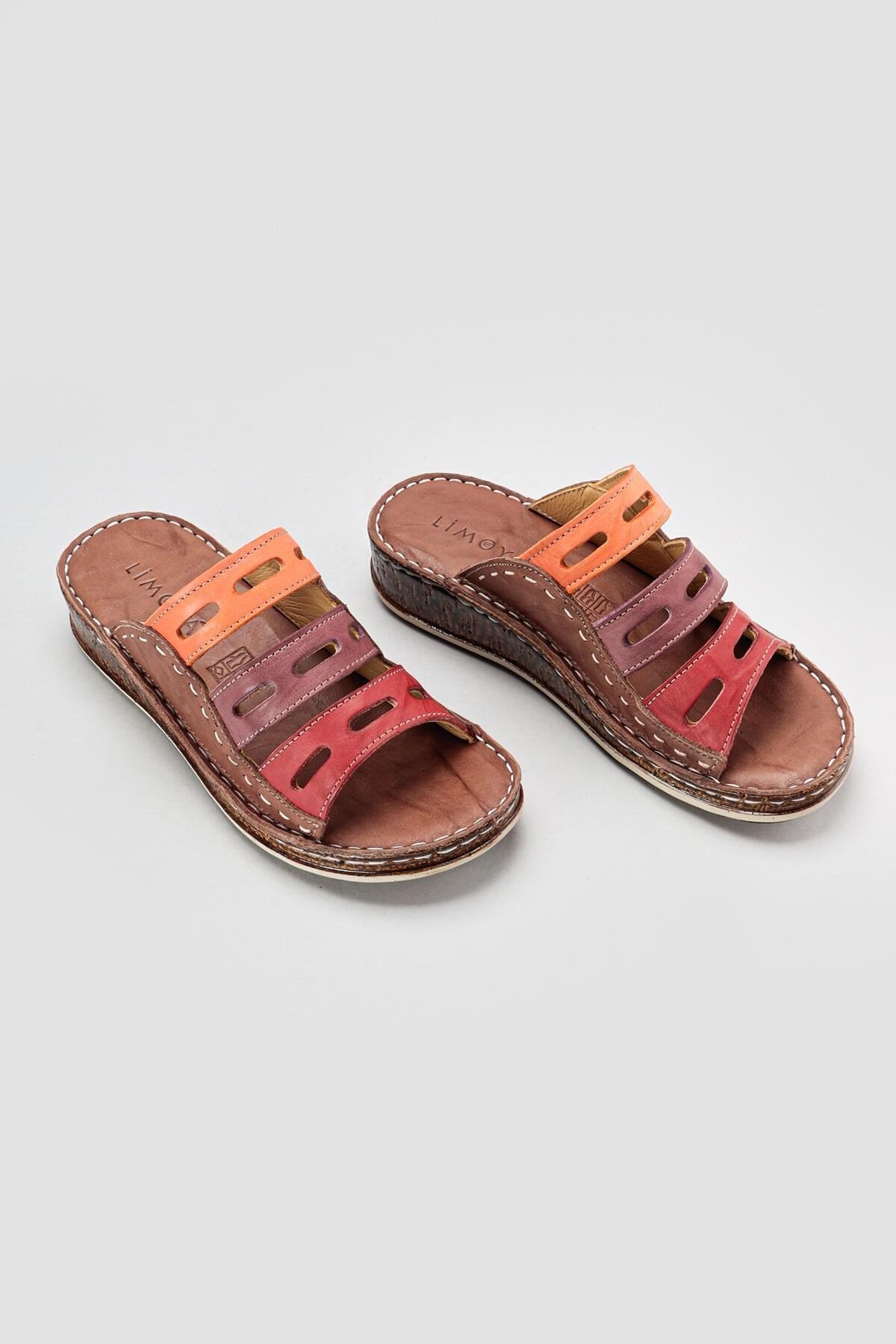 Joelle Echtes Leder Erde Komfort Laser Cut Hausschuhe