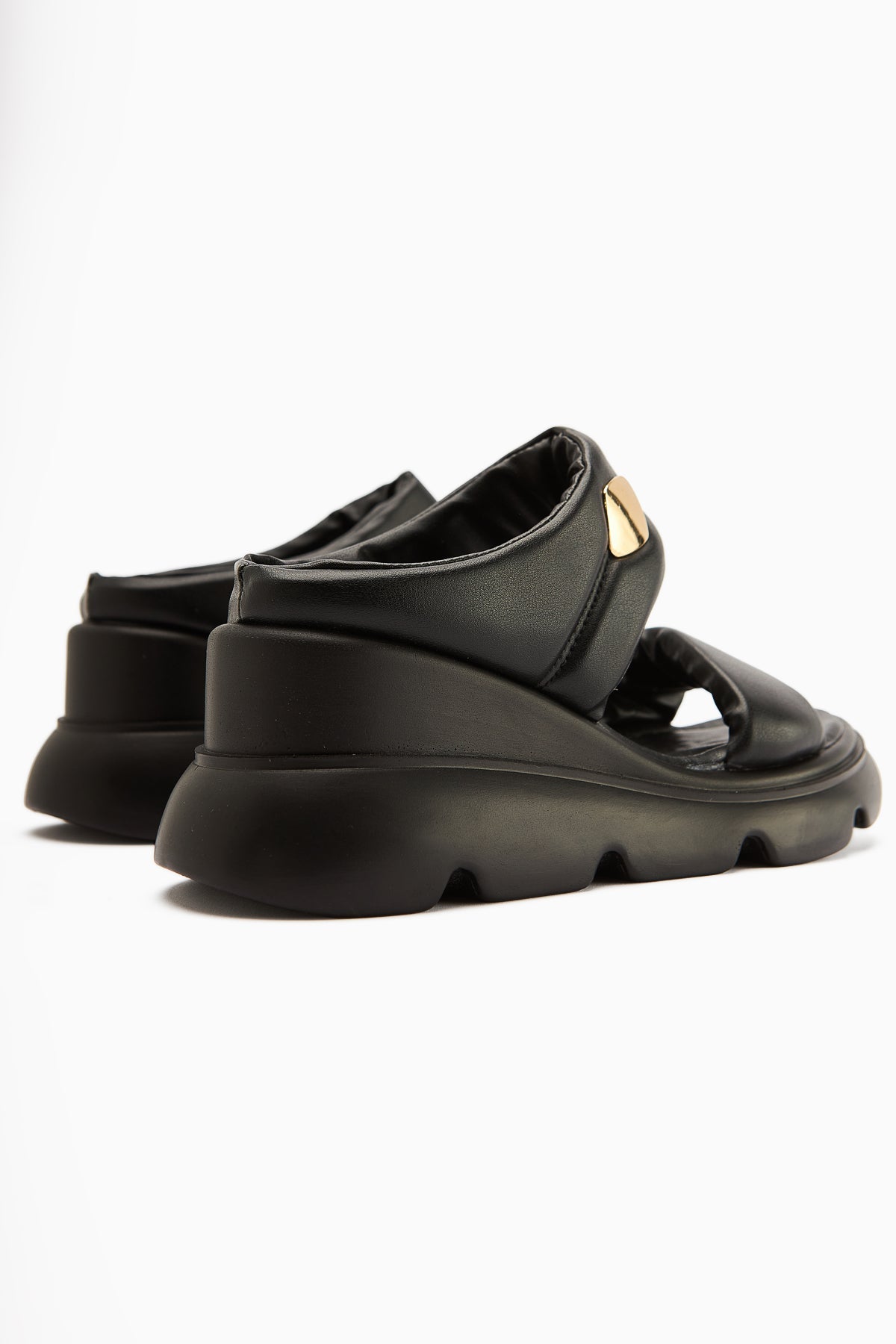 Susi Schwarze Hochhackige Flauschige Damenhausschuhe