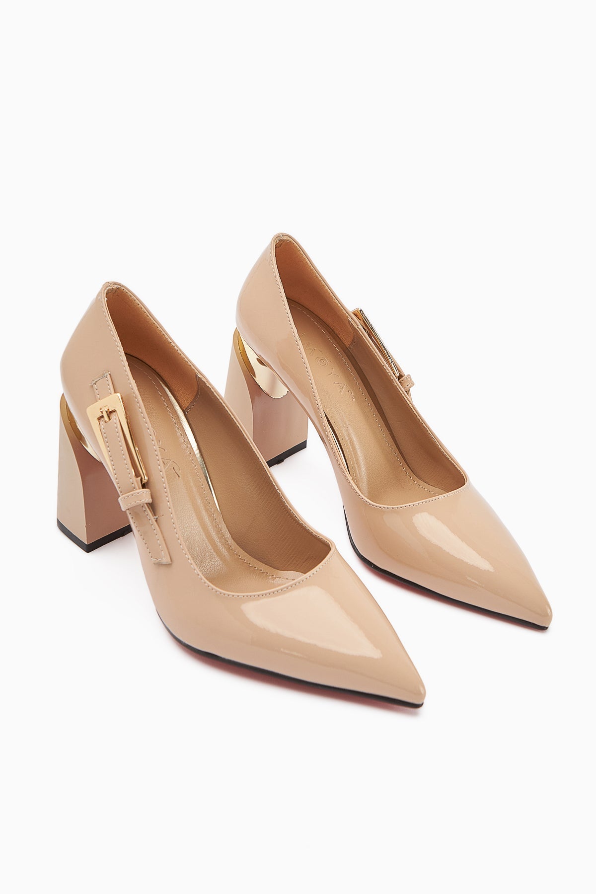 Vania Metallic Absatz Lackleder Damenschuhe in Zehn