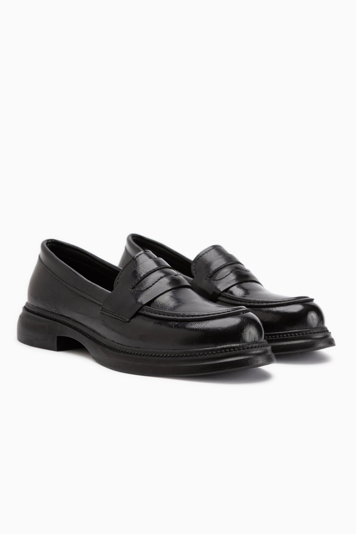 Sienna Schwarze Loafer Damen Alltagsschuhe