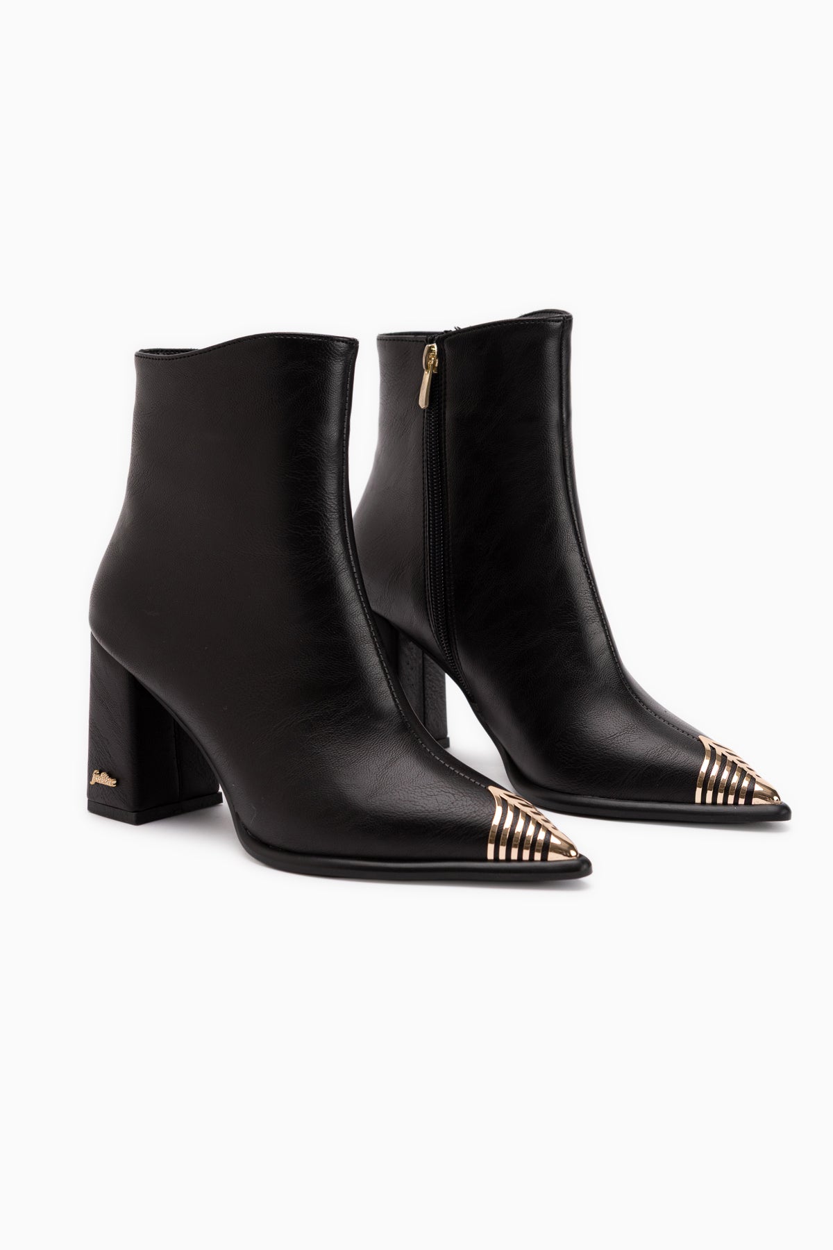 Lacy Schwarz Abnehmbarer Schaft 2-in-1 Damen Absatzstiefel & Knöchelstiefel