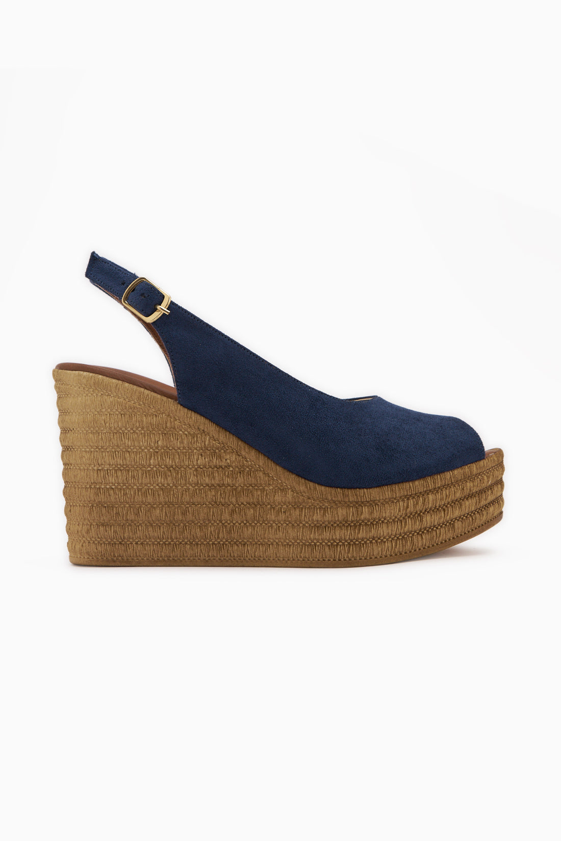 Caty Navy Wildleder Keil Damen Sandale
