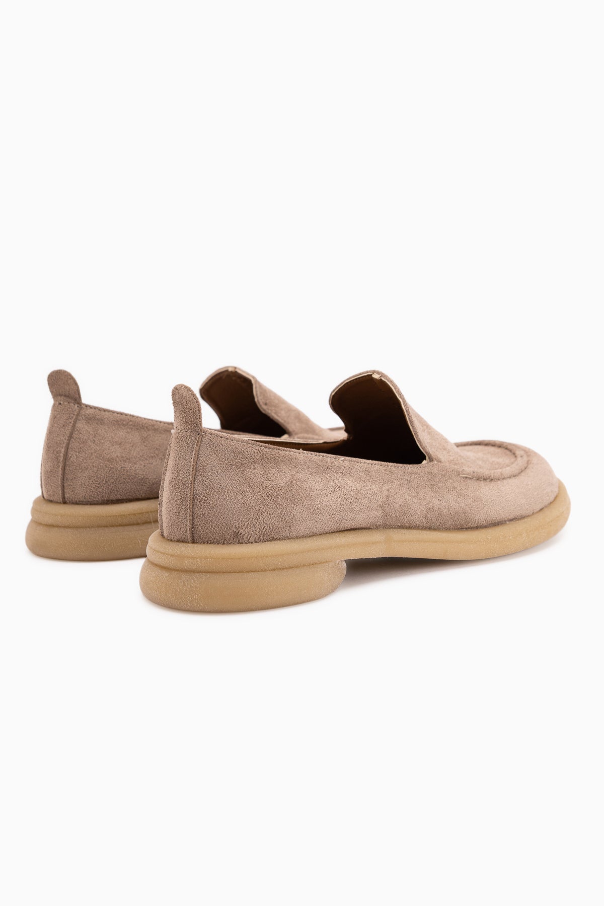 Greta Grau Wildleder Dicke Sohle Damen Loafer