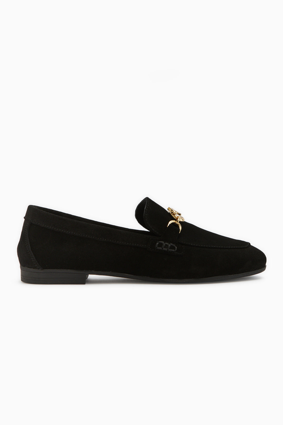 Alessa Echtes Leder Wildleder Schwarz Schnallen Damen Loafer Alltag Mokassin Schuhe