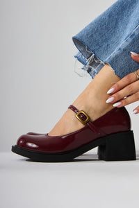 Mirka Damen Bordo Lackriemen Loafer