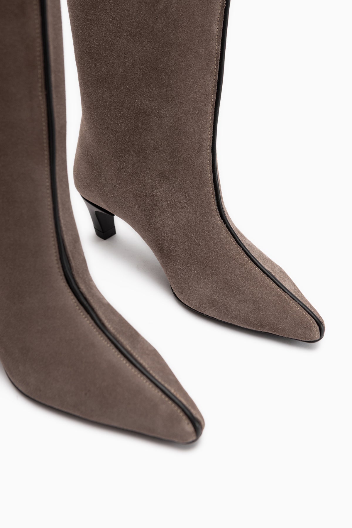 Gena Echtes Leder Mink Wildleder Kurze Absatz Damen Stiefel