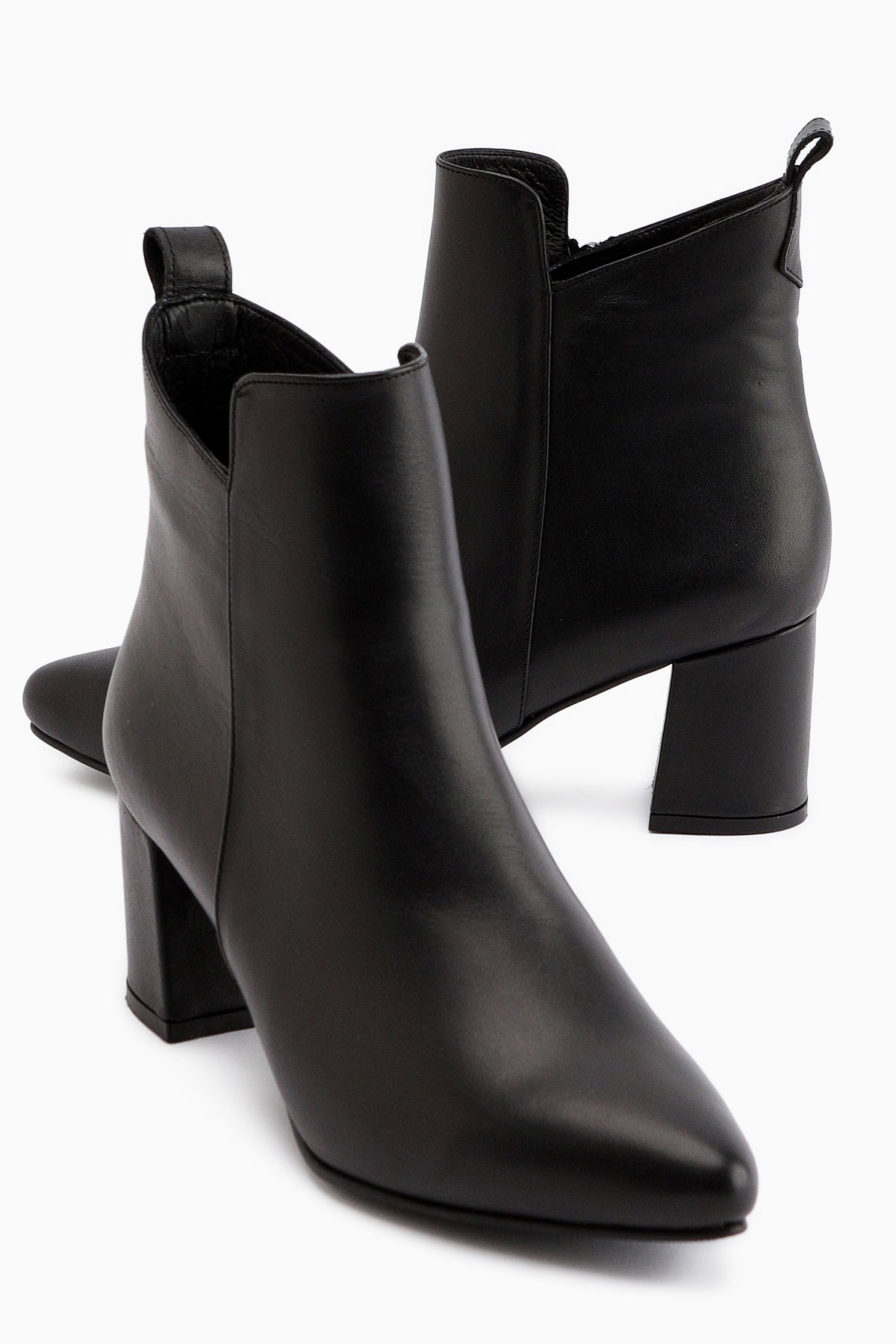 Julia Genuine Leather Black Heeled Women's Boot