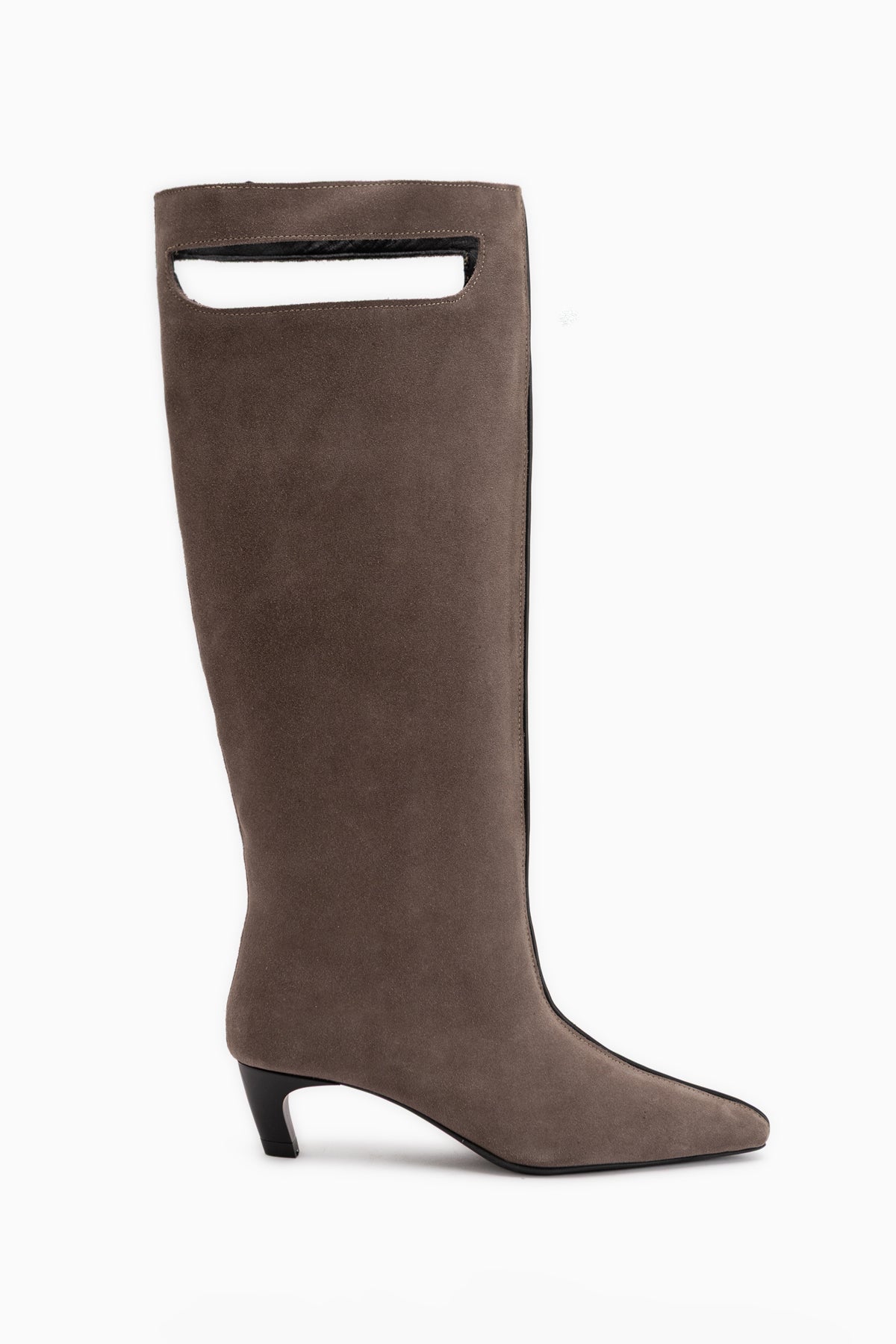 Gena Echtes Leder Mink Wildleder Kurze Absatz Damen Stiefel