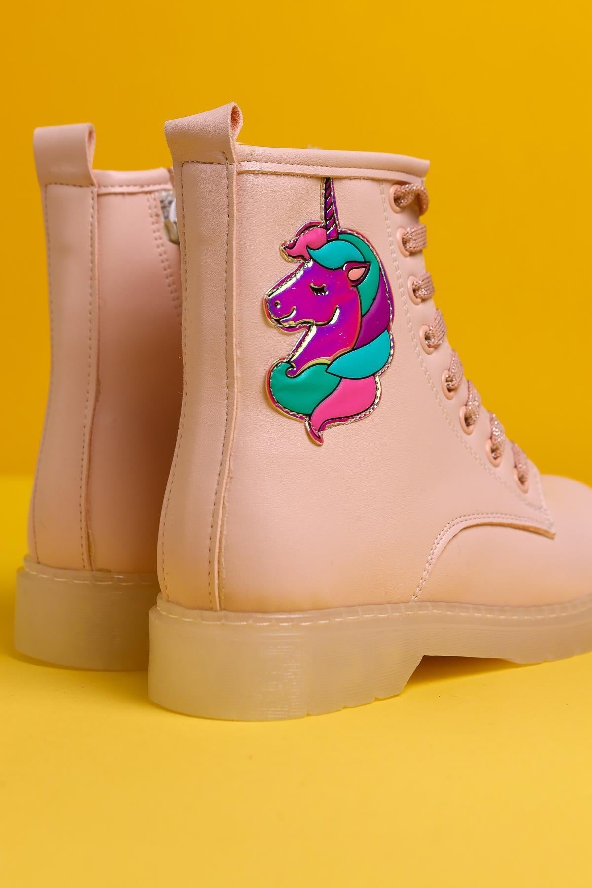 Darine Powder Unicorn Patch Schnür-Kinderstiefel