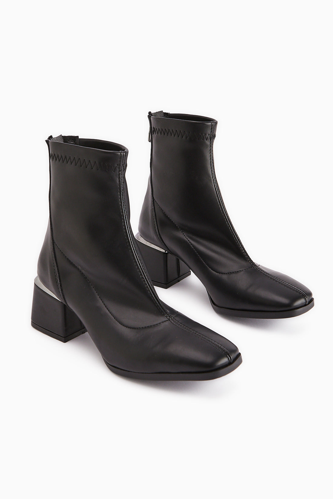 Dominga Schwarze Reißverschluss Damen Stiefel