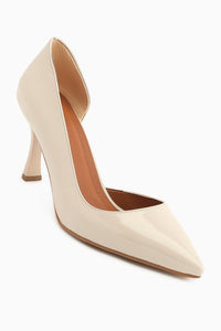 Flory Beige Lack Damen Absatzschuhe Stiletto