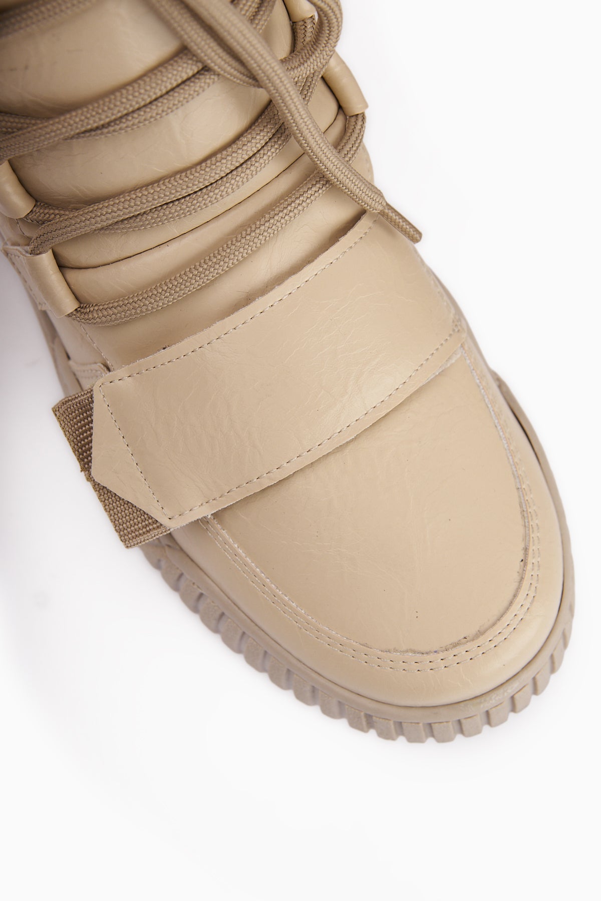 Yanisa Beige Fur-Lined Lace-up Women's Sport Boot