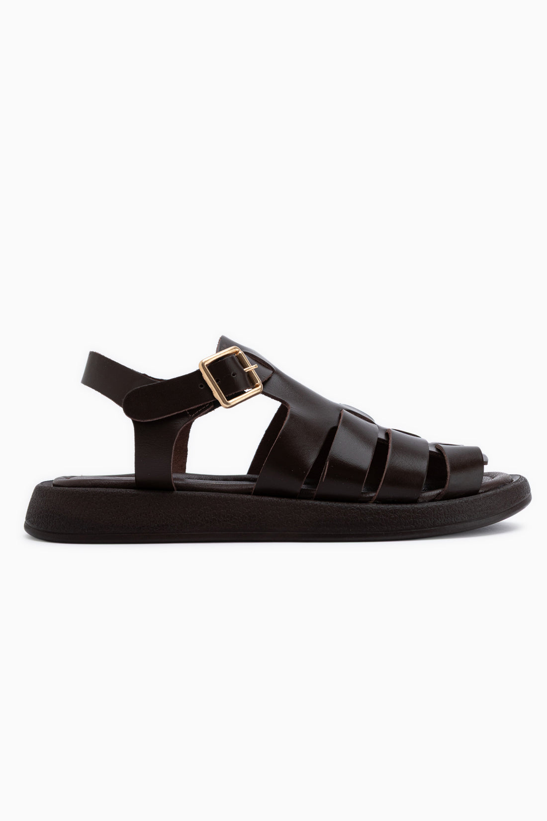 Avery Echtes Leder Braun Damen Sandale
