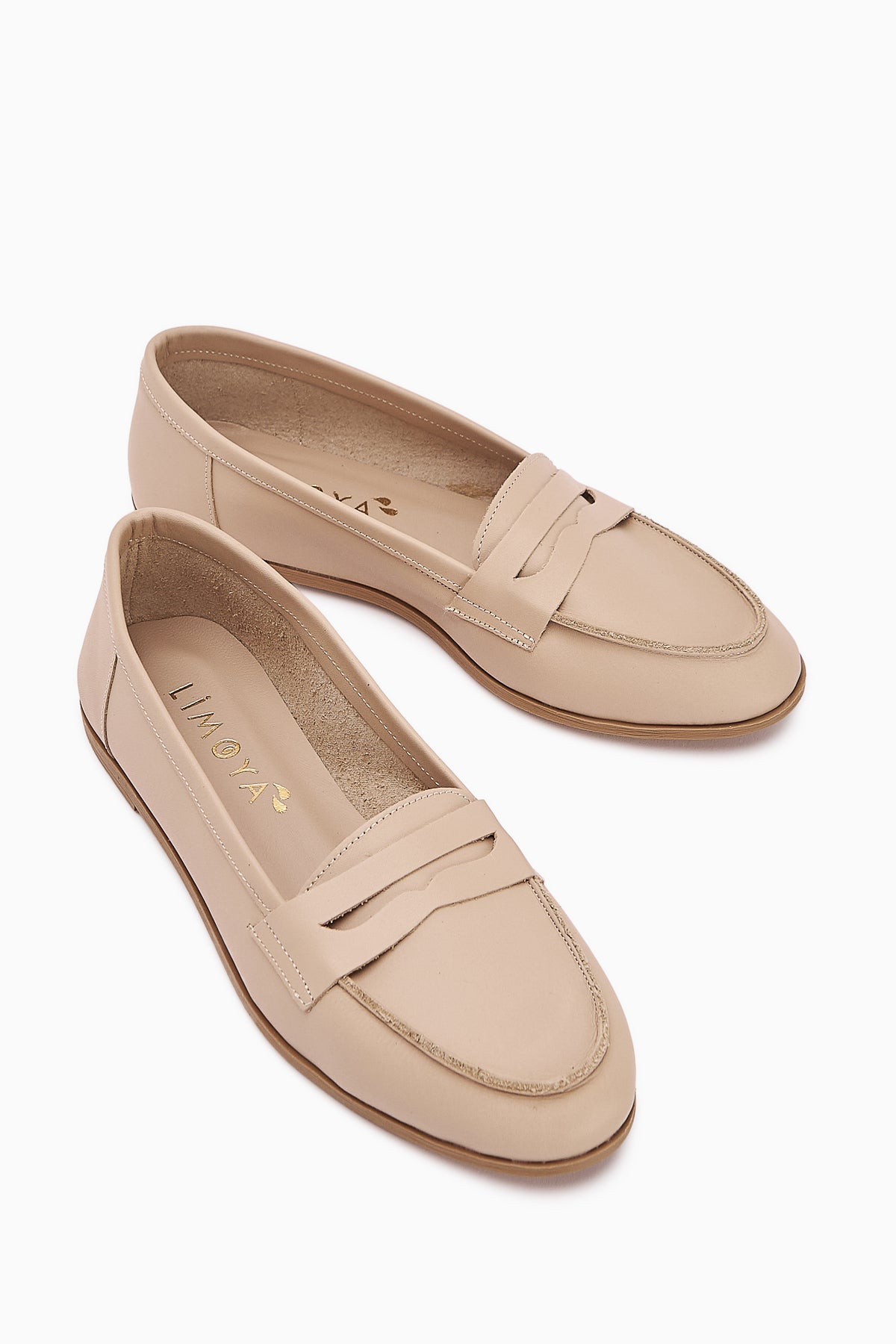 Solina Echtes Leder Nude Alltag Komfort Loafers