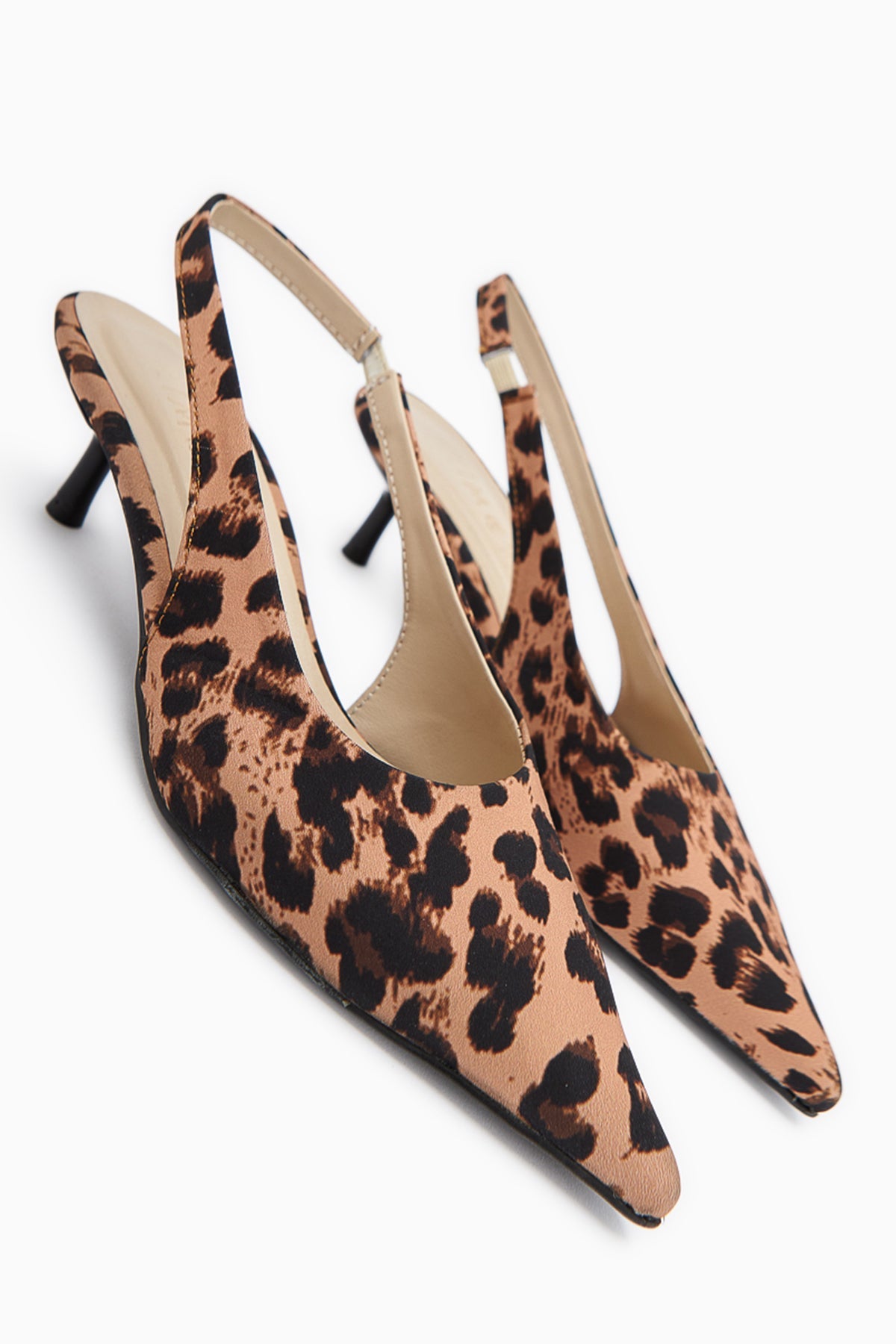 Sanni Leoparddruck Spitz Zehen Damen Absatz Sandale