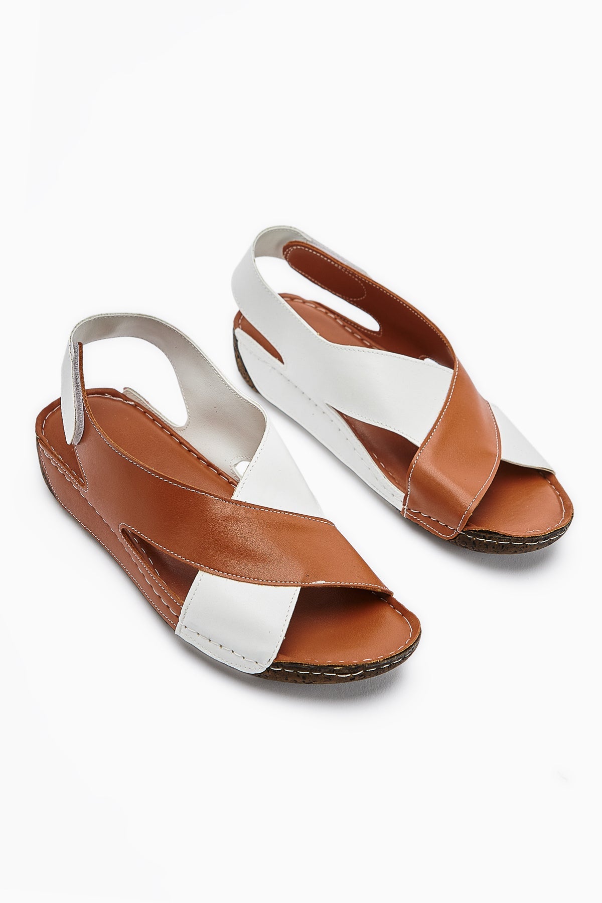 Margit Damen Taba Criss-Cross Komfort Sandalen