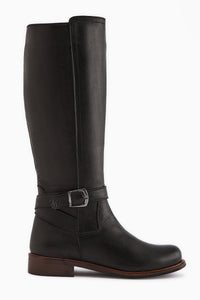 Marla Genuine Leather Black Women's Boot