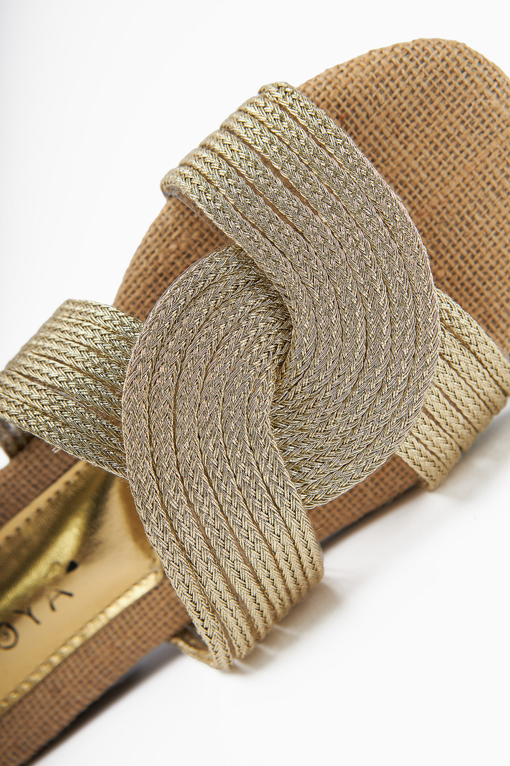 Nihaal Stroh Kreuz-Riemen Flache Damen Hausschuhe