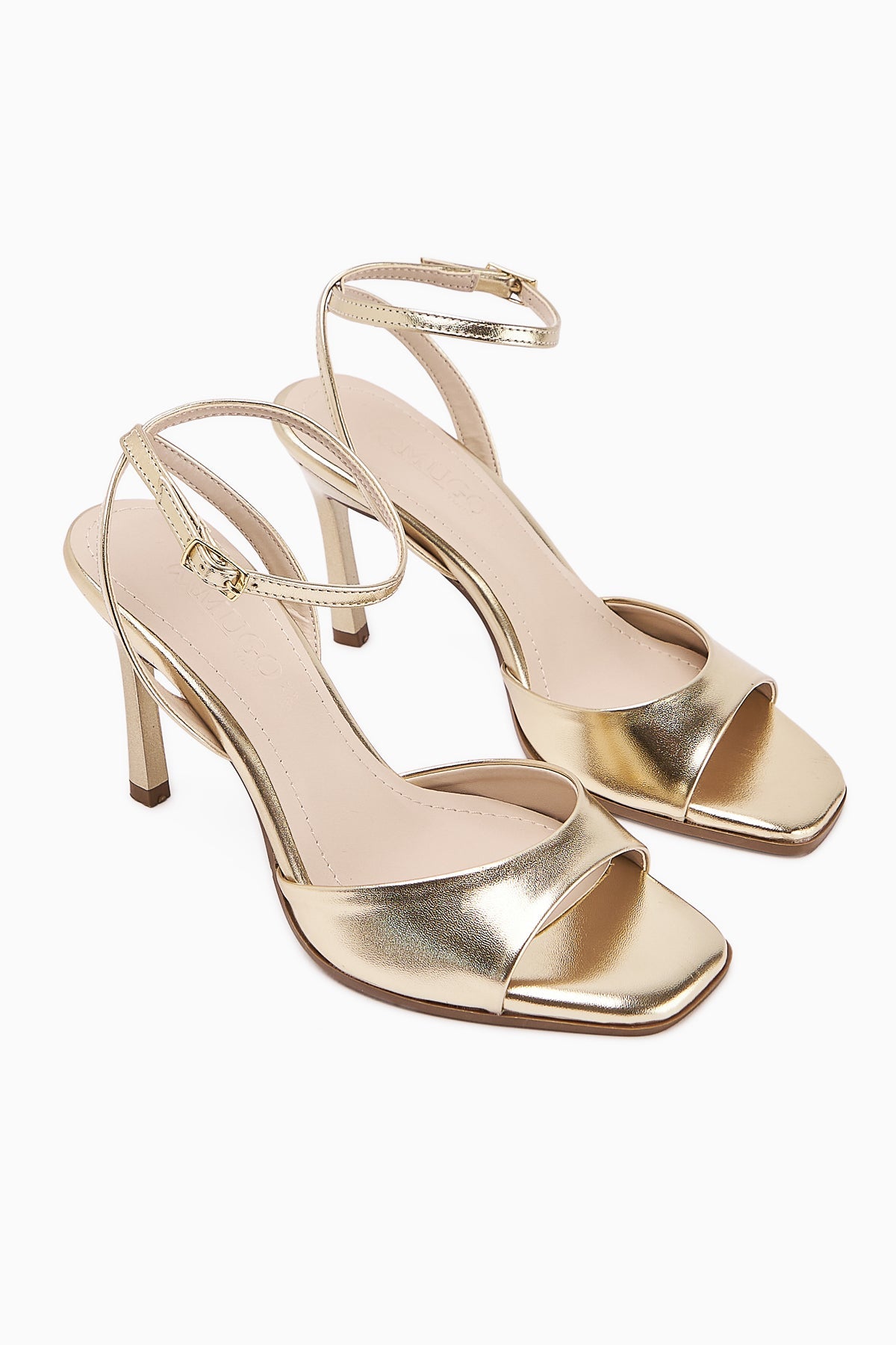 Nova Gold Ankle Strap Stiletto Women's Shoe
