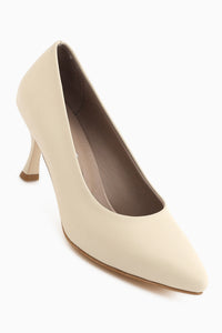 Kiara Echtes Leder Beige Damen Absatzschuhe Stiletto