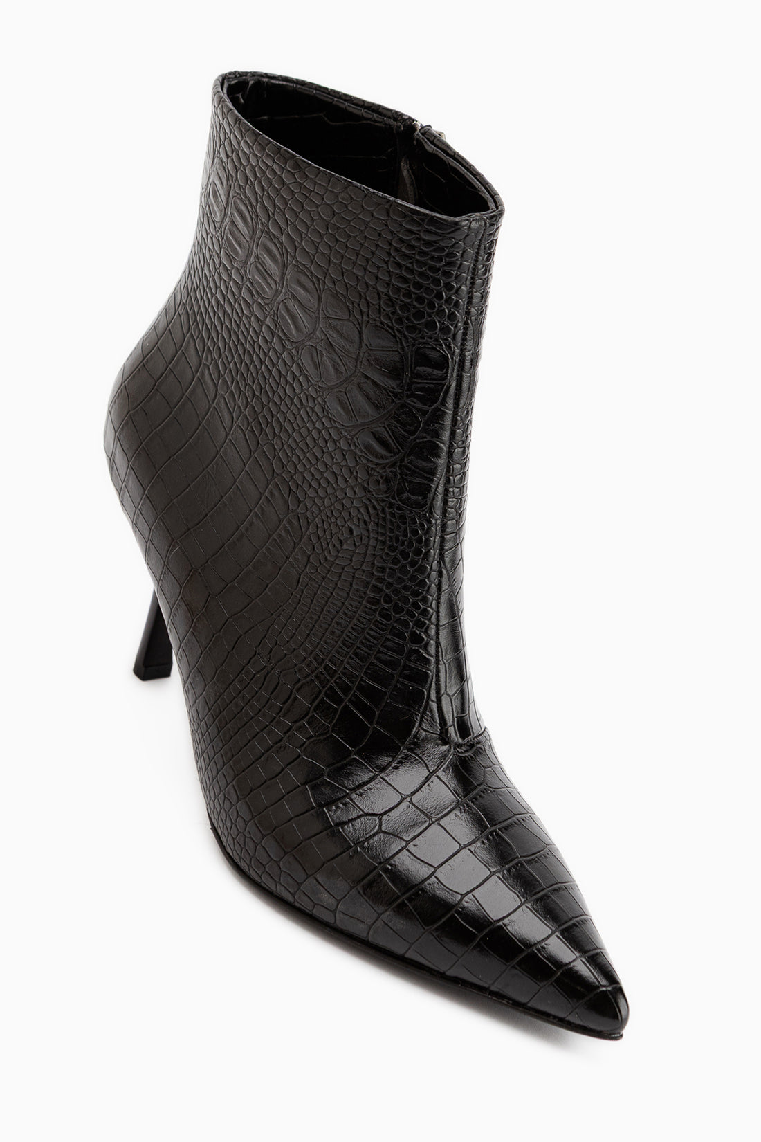 Brenda Schwarze Krokodil Absatz Damen Stiefel