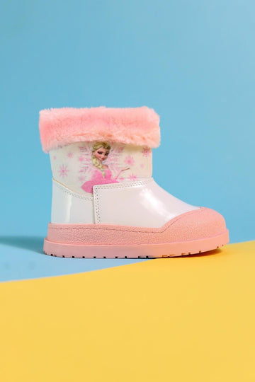Hannah Rosa Kinderstiefel mit Cartoon-Charakter-Druck und Fellfutter