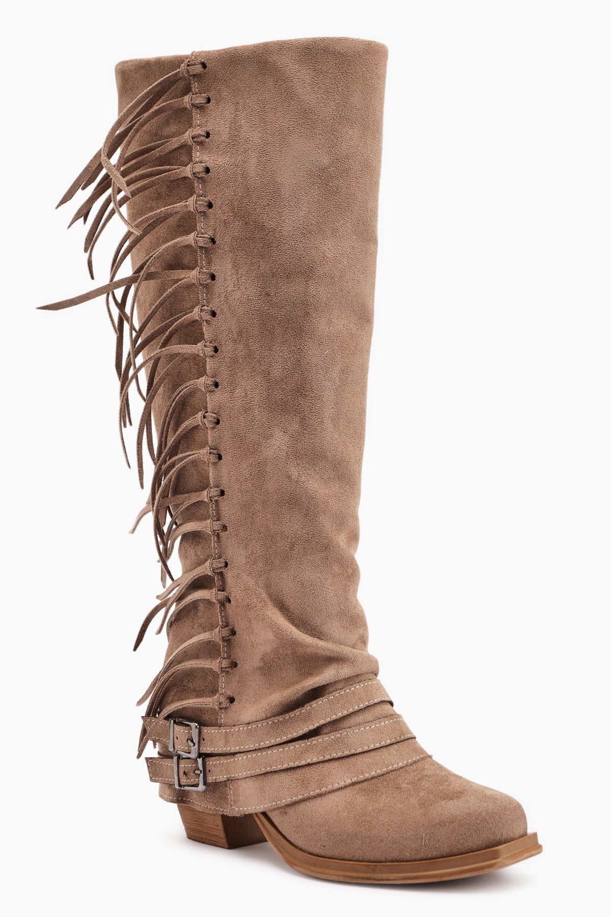 Rozin – Vizon Velours kniehoher Stiefel im Boho-Stil (Damen)