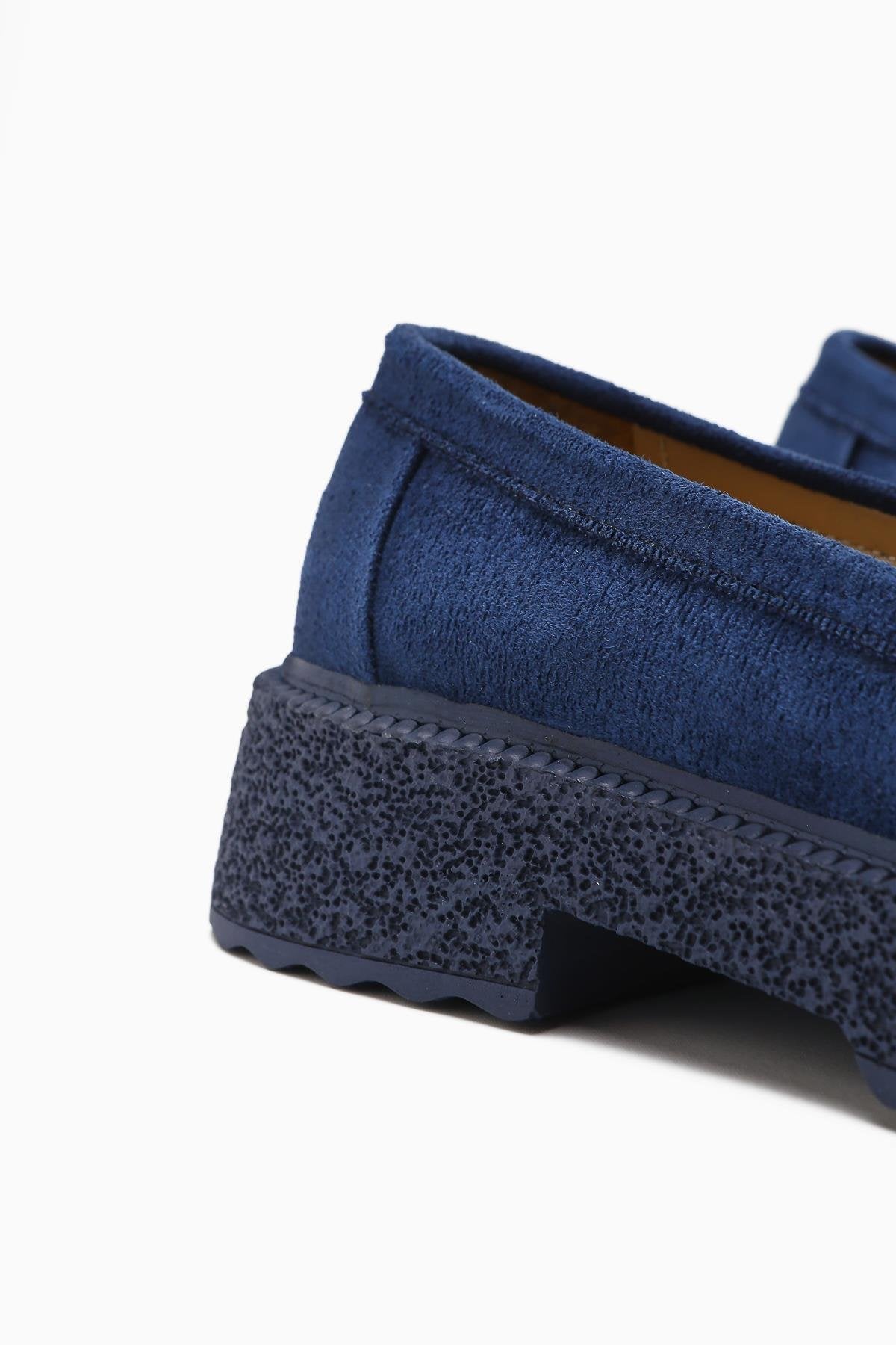 Bojan Marineblaue Wildleder Dicke Sohle Damen Freizeitschuh