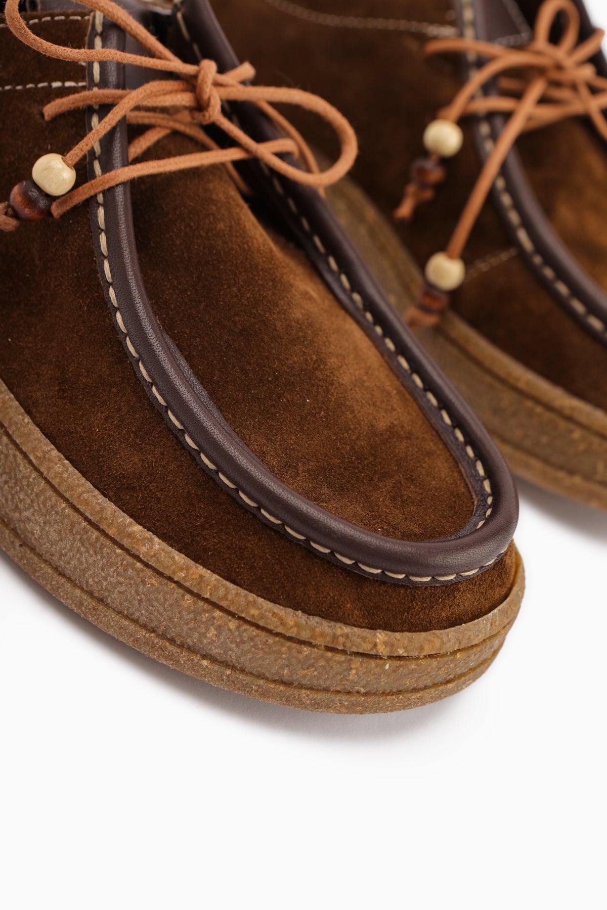 Polin – Braun Echtleder Velours Loafer mit Schnürung (Damen)