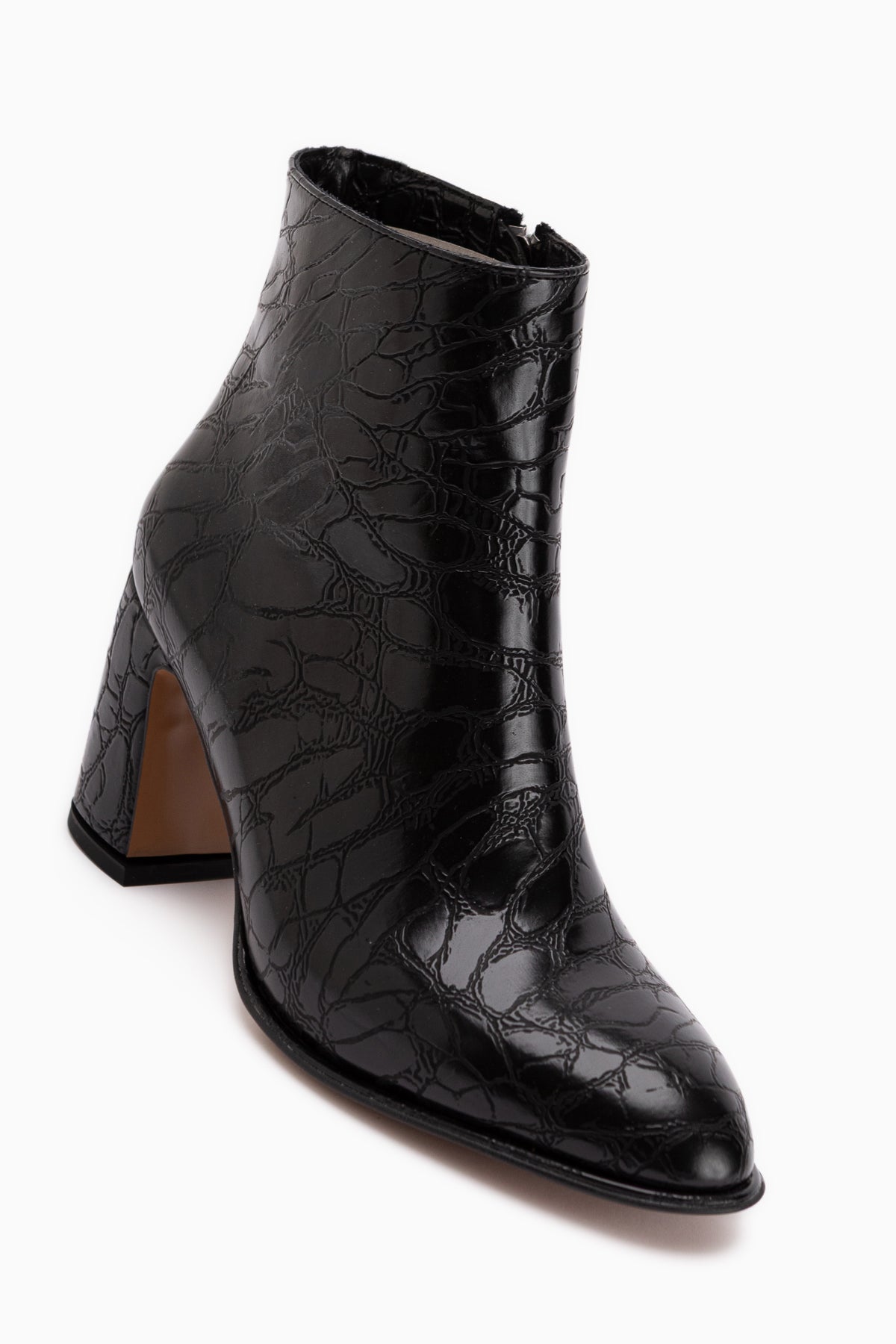 Marion Schwarze Krokodil Muster Damen Stiefel