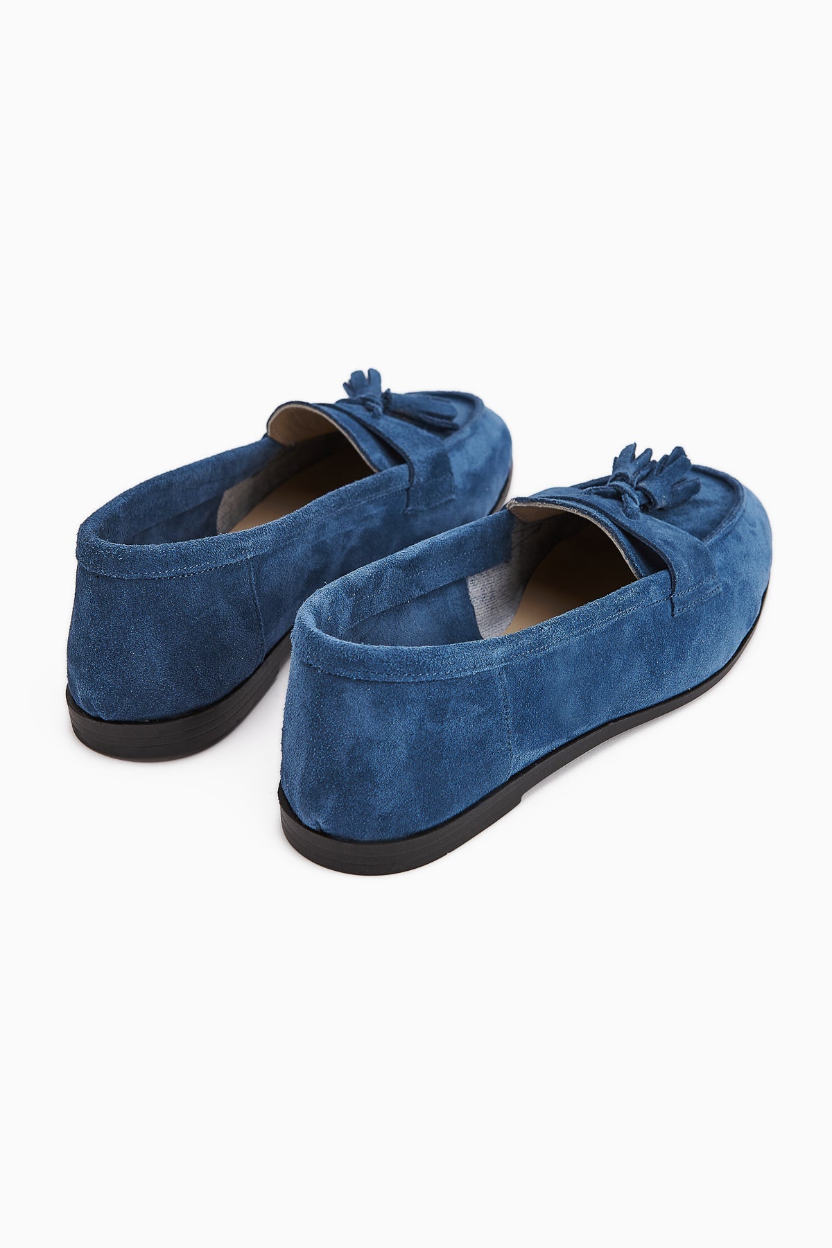 Doris Genuine Leather Blue Suede Tassel Women's Loafer