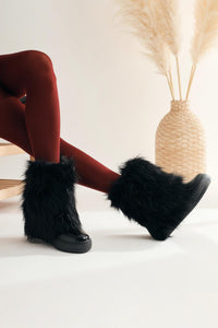 Randi Schwarz Versteckte Ferse Feder Damen Stiefel