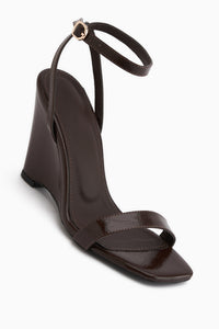 Novah Braun Knöchelriemen Damen Wedge Sandale