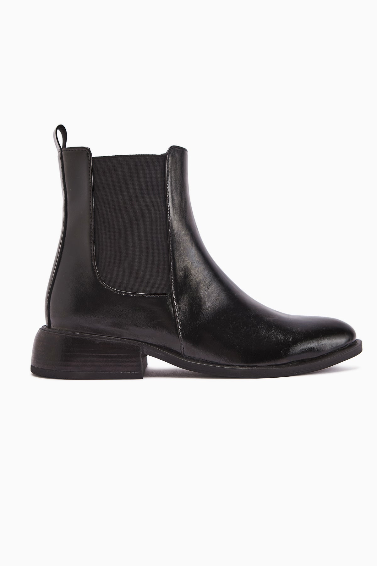 Juta Black Elastic Pull-On Women's Boots