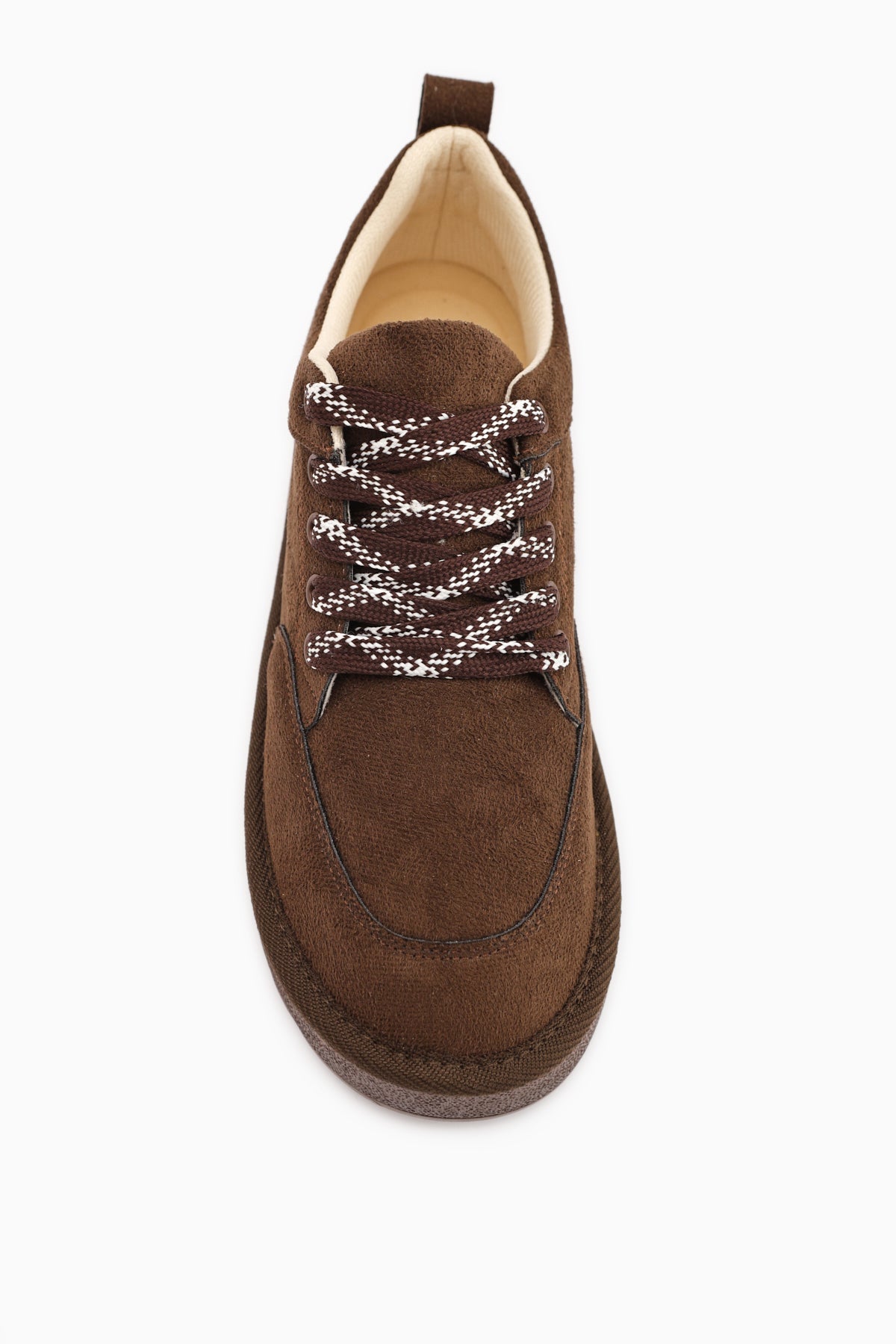 Edle Coffee Suede Lace-Up Women's Boot