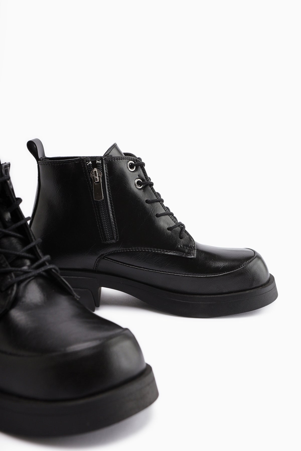 Luisa Black Lace-Up Women's Boot