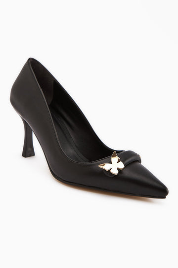 Misa Black Buckled Women's Stiletto