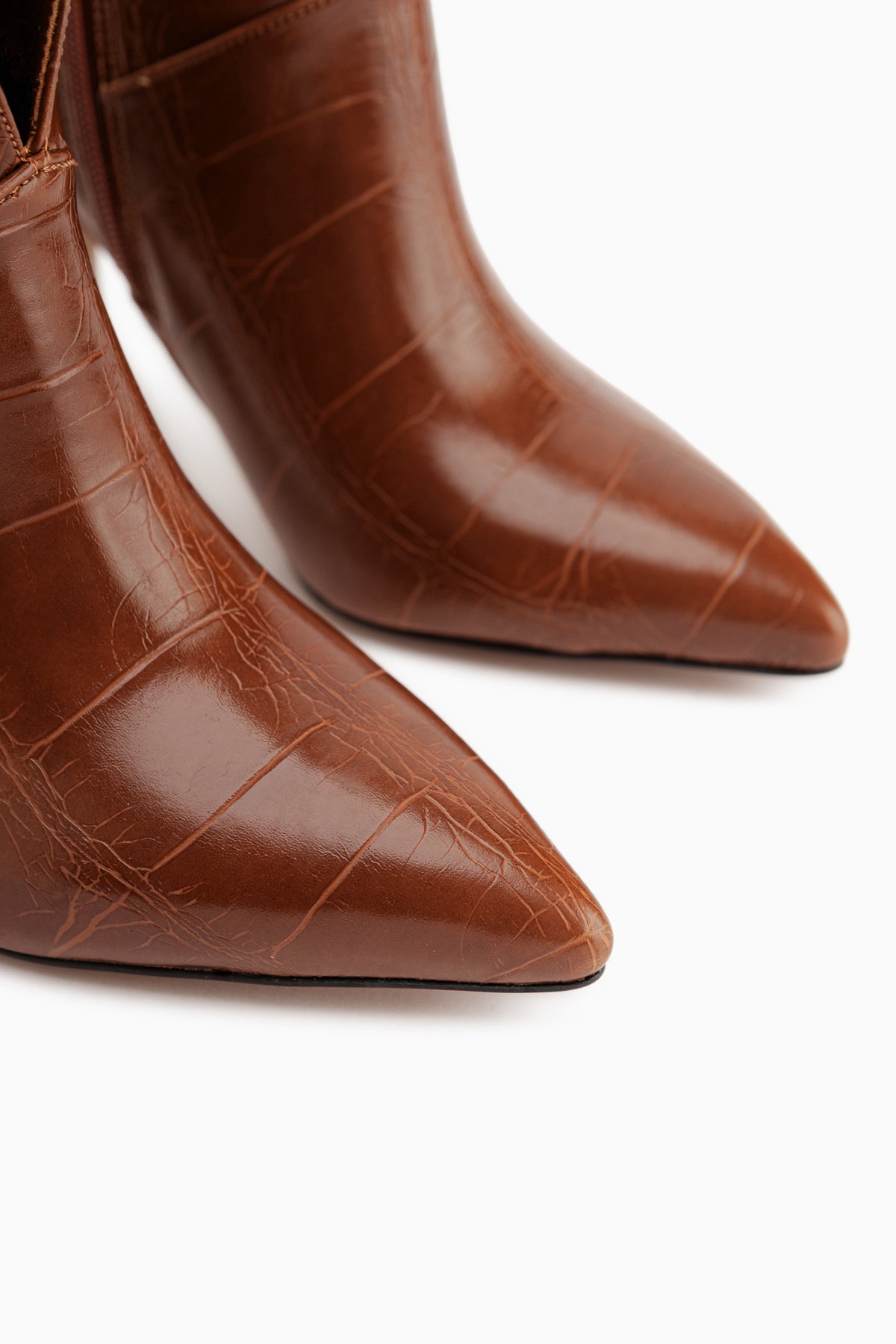 Janis Tan Crocodile Heeled Women’s Boots