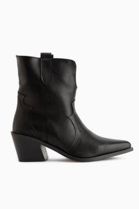 Erica Siyah Topuklu Western Kadın Bot